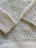 Woolworths Cream Open-Knit Cotton Blend Jersey — detail