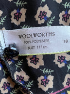 Woolworths Purple Patchwork Print Peasant Dress — brand