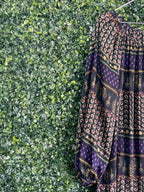 Woolworths Purple Patchwork Print Peasant Dress — detail