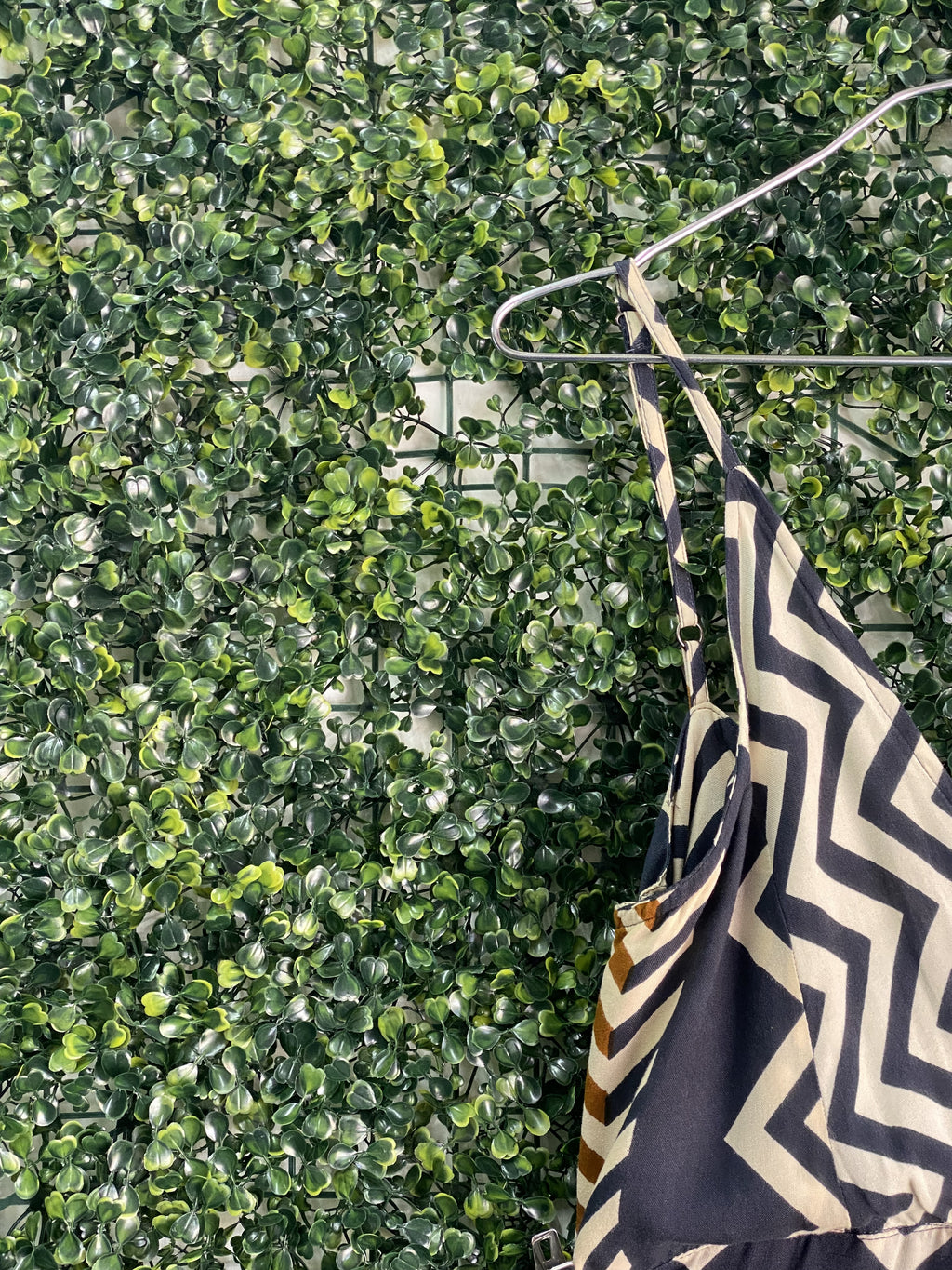 Isla Bonita Ibiza Brown Geometric Knot-Front Maxi Dress — detail