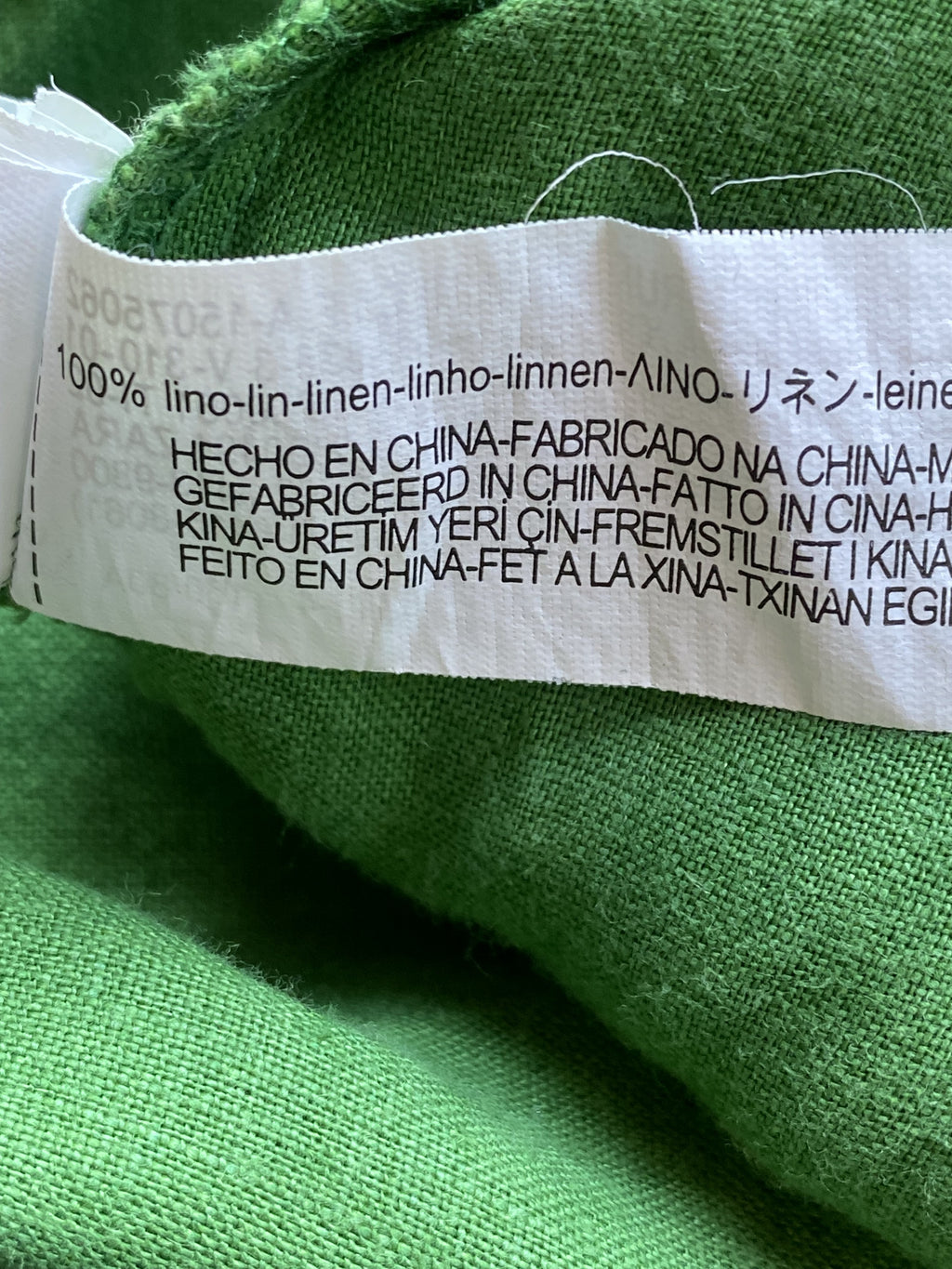 Zara Leaf Green Linen Longline Shirt Dress — care