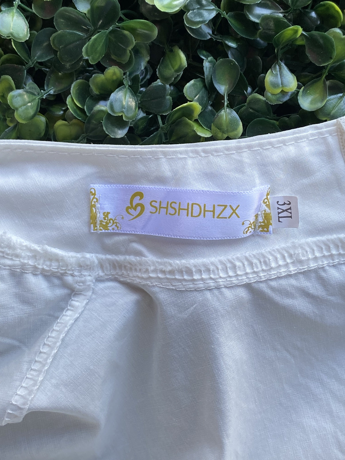 SHSHDHZX White Broderie Panel Blouse — brand