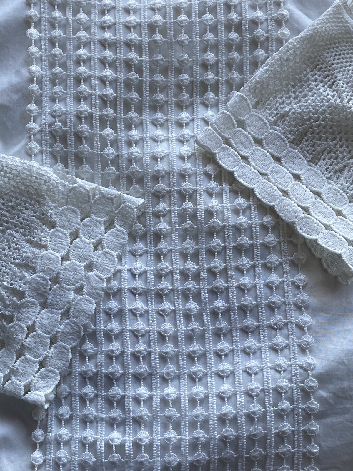 SHSHDHZX White Broderie Panel Blouse — detail