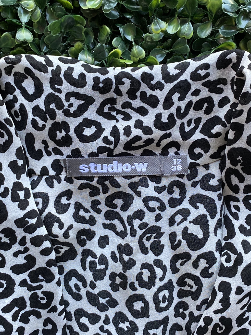 Studio.W Black & White Leopard Print Blouse — brand