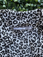 Studio.W Black & White Leopard Print Blouse — brand