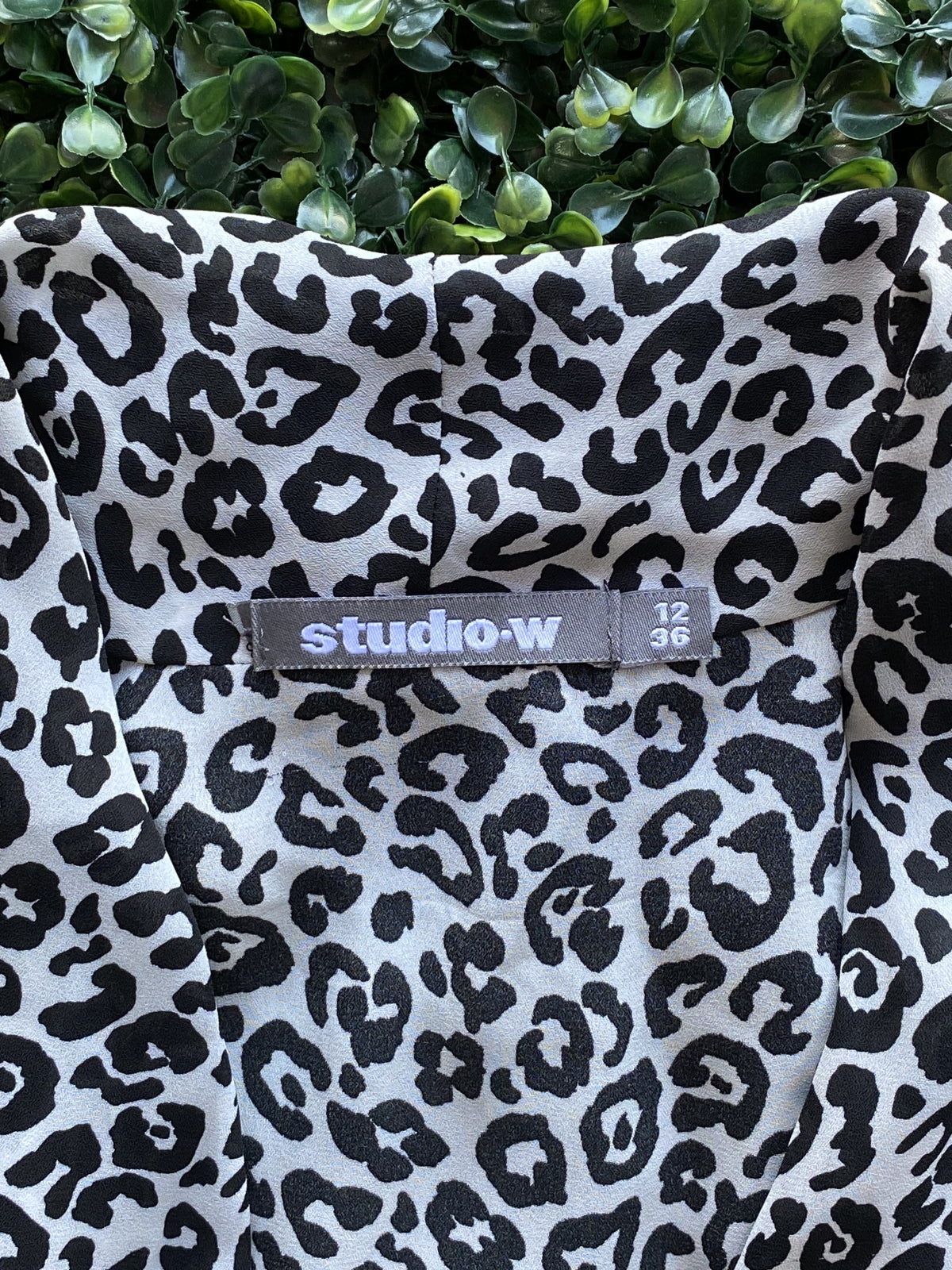 Studio.W Black & White Leopard Print Blouse — brand