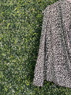 Studio.W Black & White Leopard Print Blouse — detail