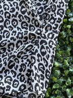 Studio.W Black & White Leopard Print Blouse — detail