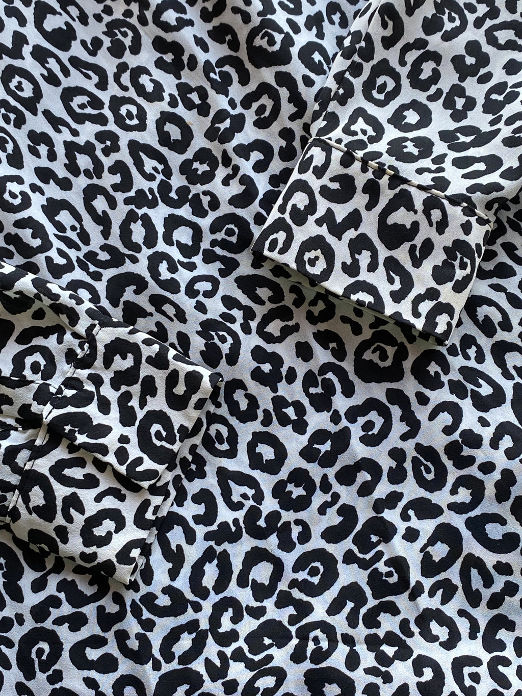 Studio.W Black & White Leopard Print Blouse — detail