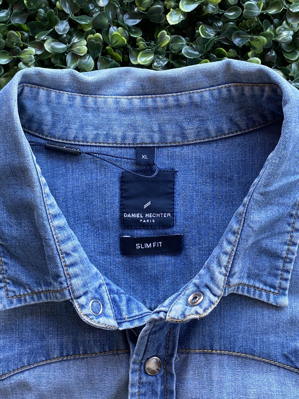 Daniel Hechter Blue Slim Fit Denim Shirt — brand