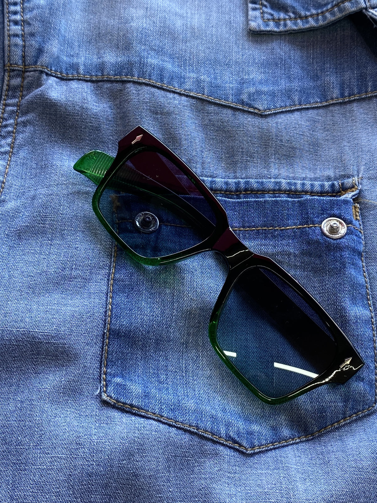 Daniel Hechter Blue Slim Fit Denim Shirt — detail