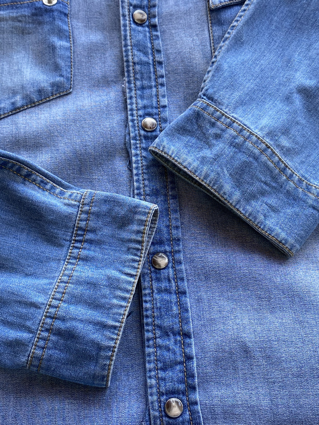 Daniel Hechter Blue Slim Fit Denim Shirt — detail