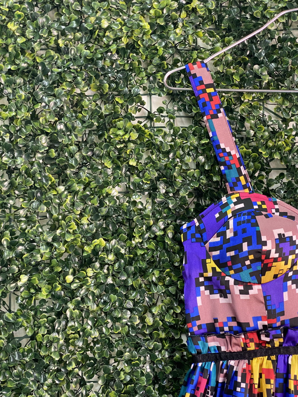 ANA Multicolour Abstract Print Fit-and-Flare Dress — detail