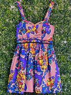 ANA Multicolour Abstract Print Fit-and-Flare Dress — front
