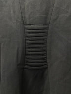 Le Château Black Tailored Blazer with Sheer Ruffle Cuffs