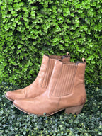 Woolworths Tan Leather Chelsea Ankle Boots — detail