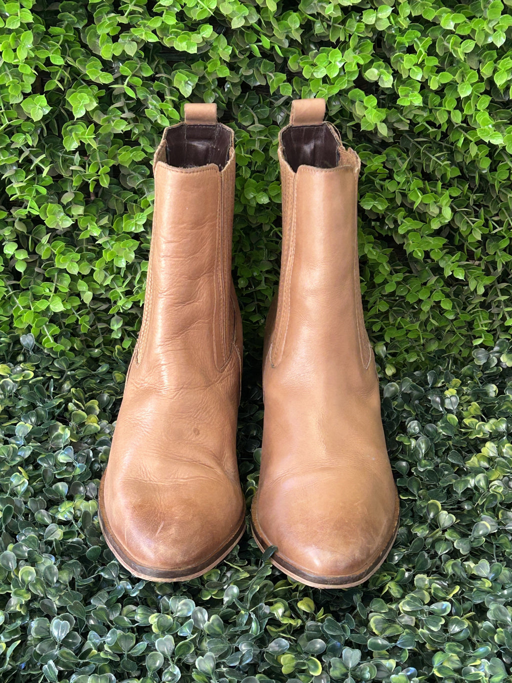 Woolworths Tan Leather Chelsea Ankle Boots — front