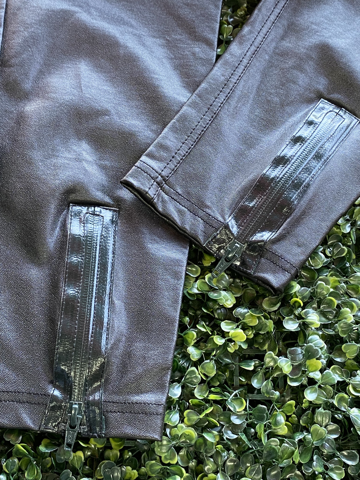 Freddy WR.UP Black Coated Skinny Pants with Ankle Zips — detail