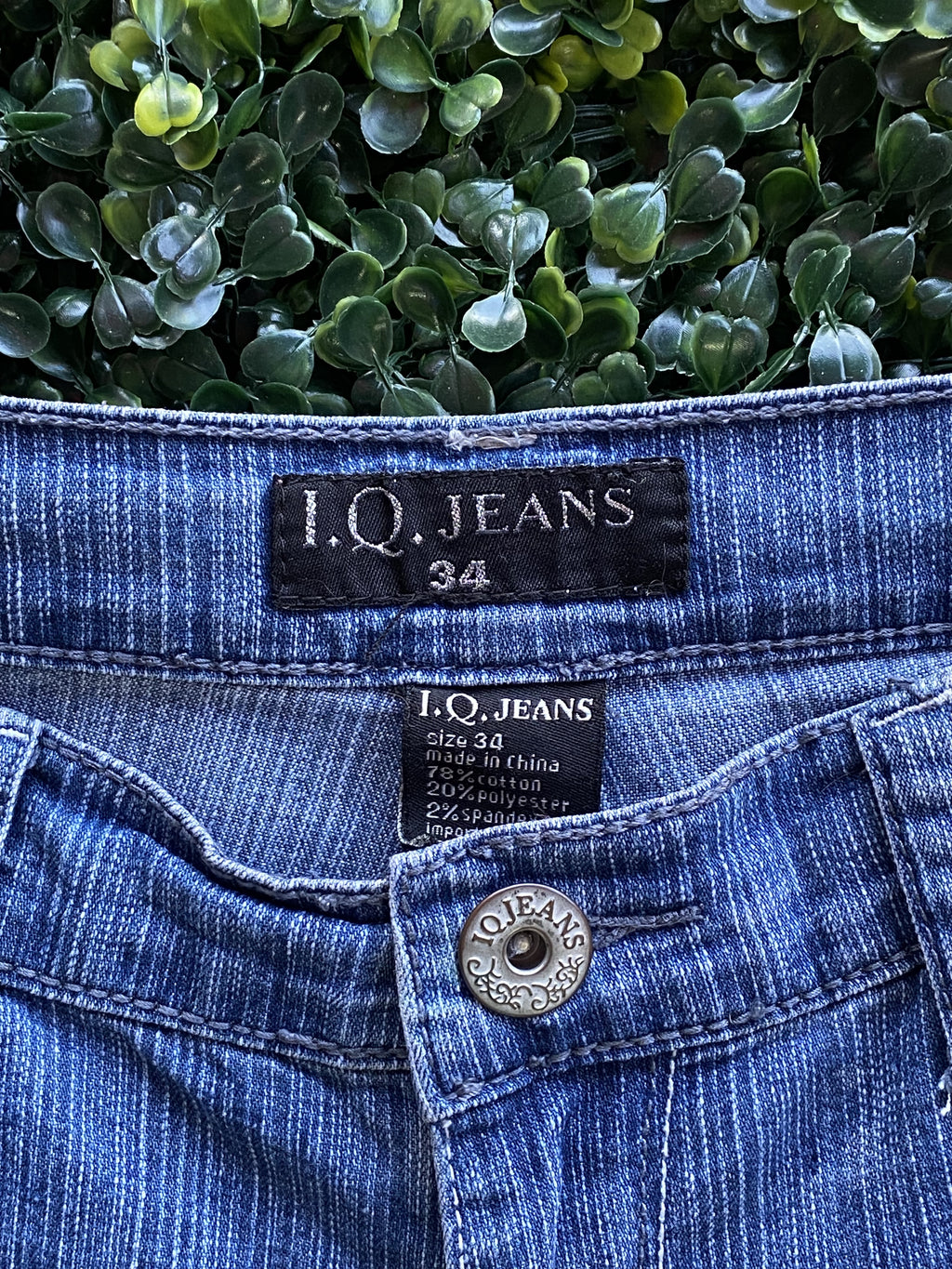 I.Q. Jeans Light-Wash Bootcut Jeans with Flap Pockets — brand