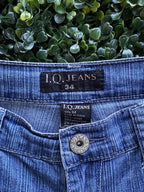 I.Q. Jeans Light-Wash Bootcut Jeans with Flap Pockets — brand