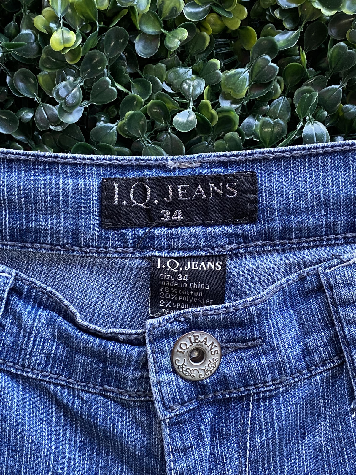 I.Q. Jeans Light-Wash Bootcut Jeans with Flap Pockets — brand