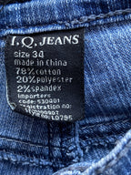 I.Q. Jeans Light-Wash Bootcut Jeans with Flap Pockets — care