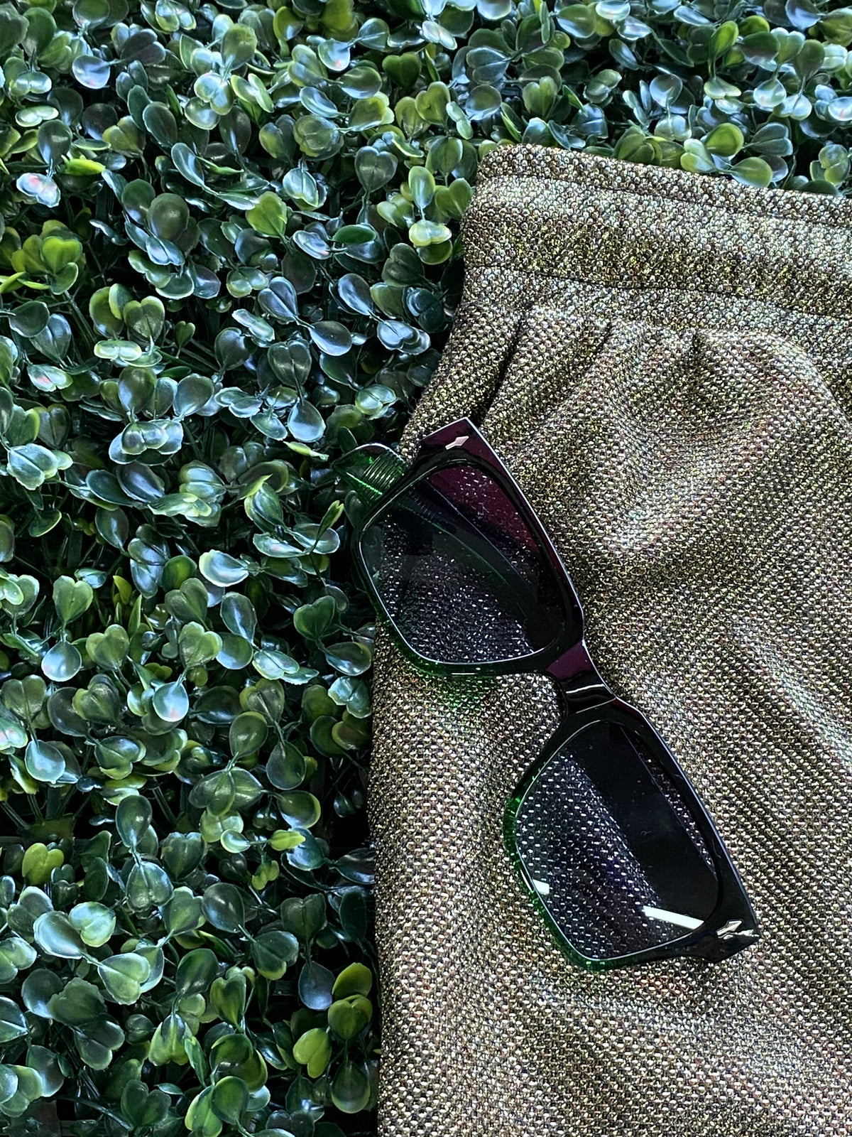 SAGE Metallic Bronze Drawstring Jogger Pants — detail