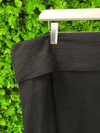 Zara Black Off-Shoulder Ribbed Knit Top