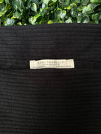 Zara Black Off-Shoulder Ribbed Knit Top