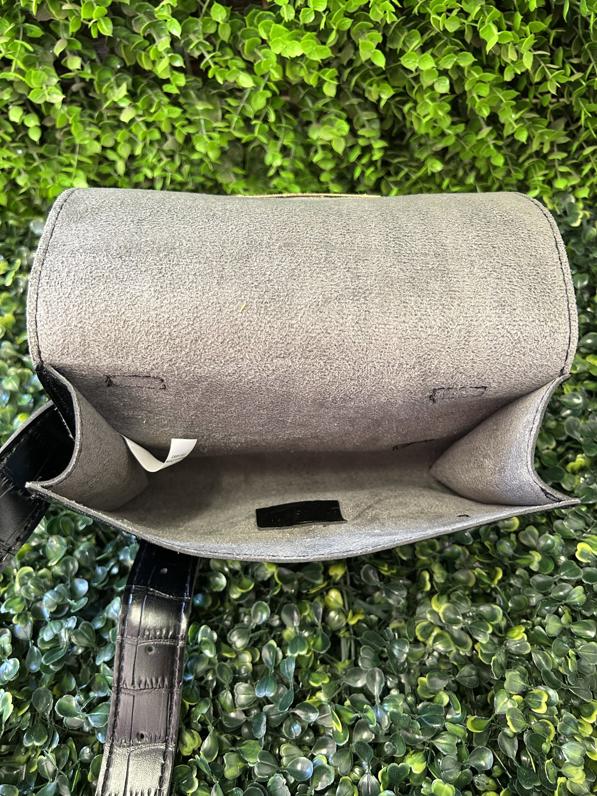 Dazzle Black Croc Embossed Shoulder Bag — detail