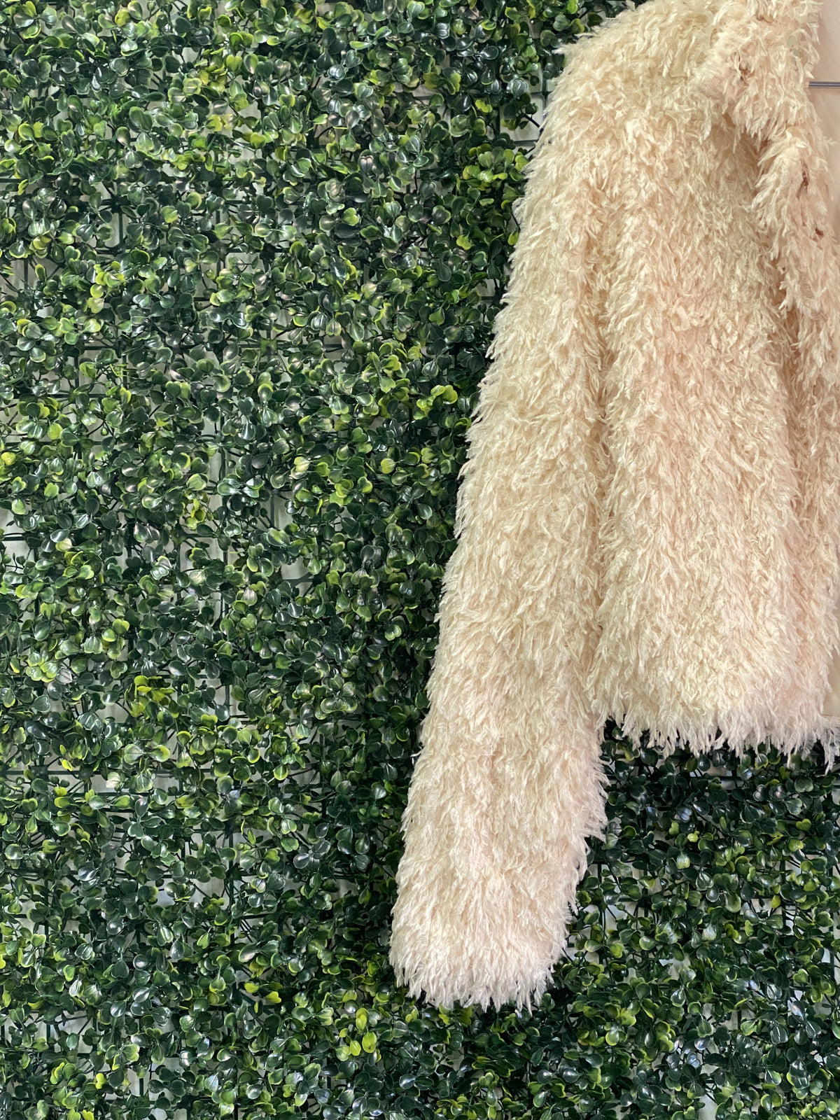 Kaimen Ivory Sequin Textured Cardigan — detail