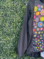 Anatomic Black Floral Cycling Jacket — detail