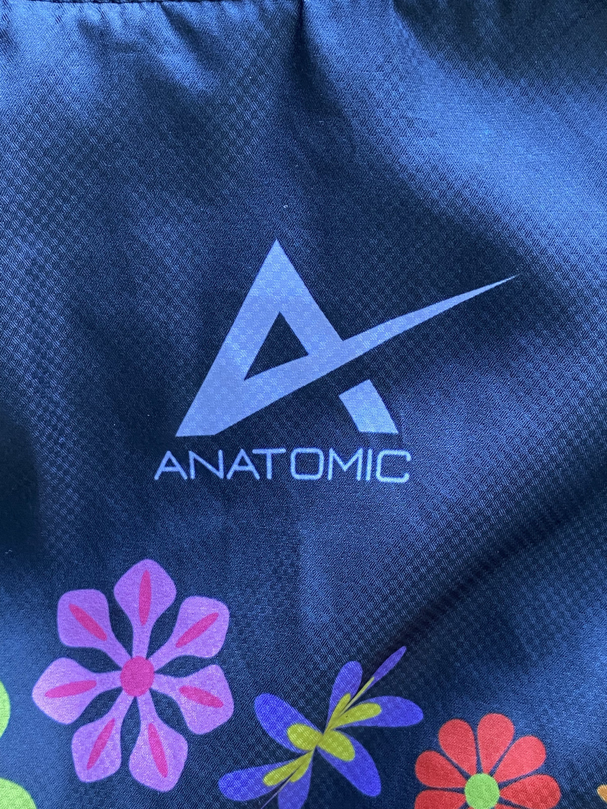 Anatomic Black Floral Cycling Jacket — detail