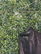 Y&G Black Sequin Mini Dress — detail
