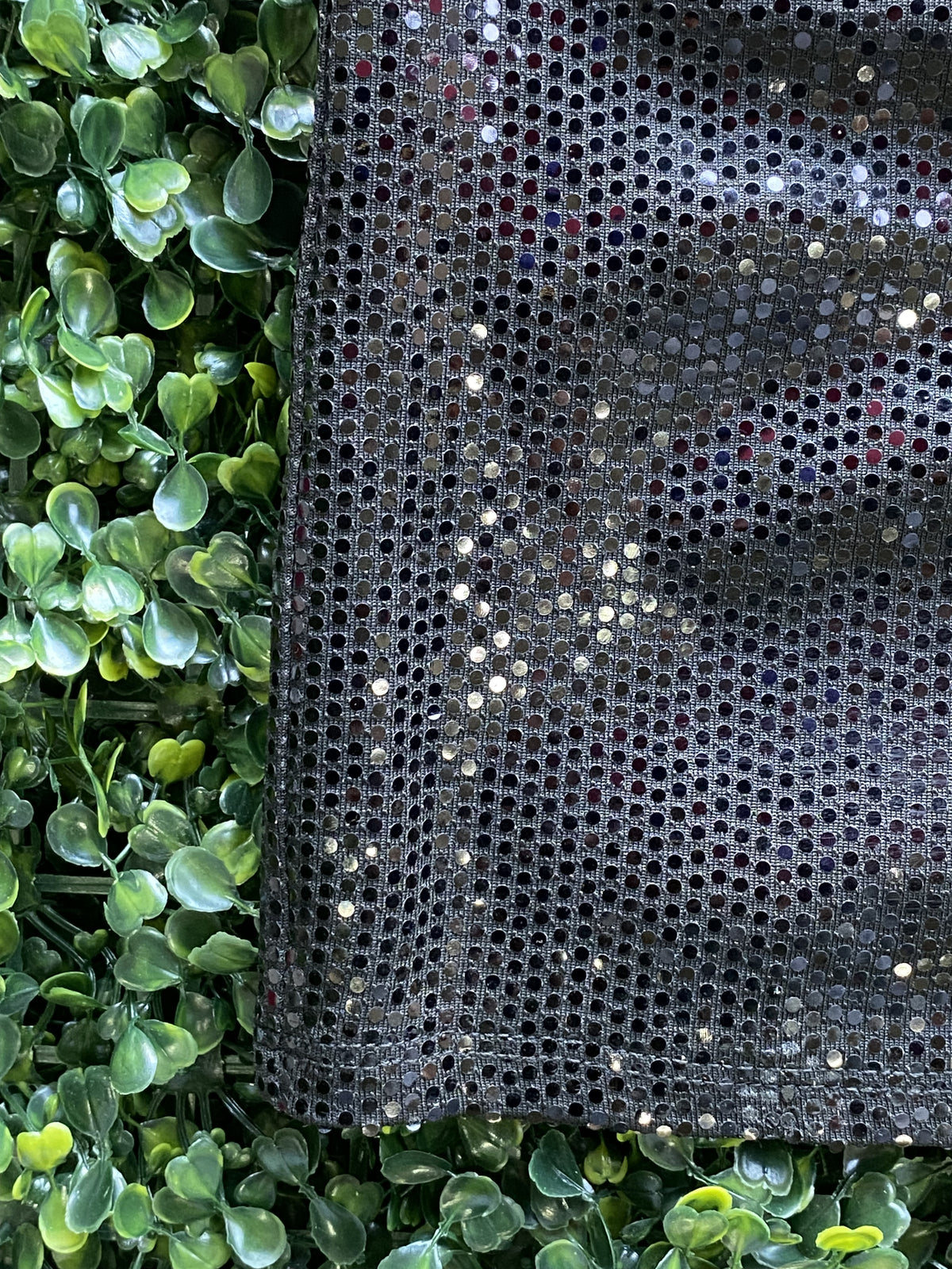 Y&G Black Sequin Mini Dress — detail