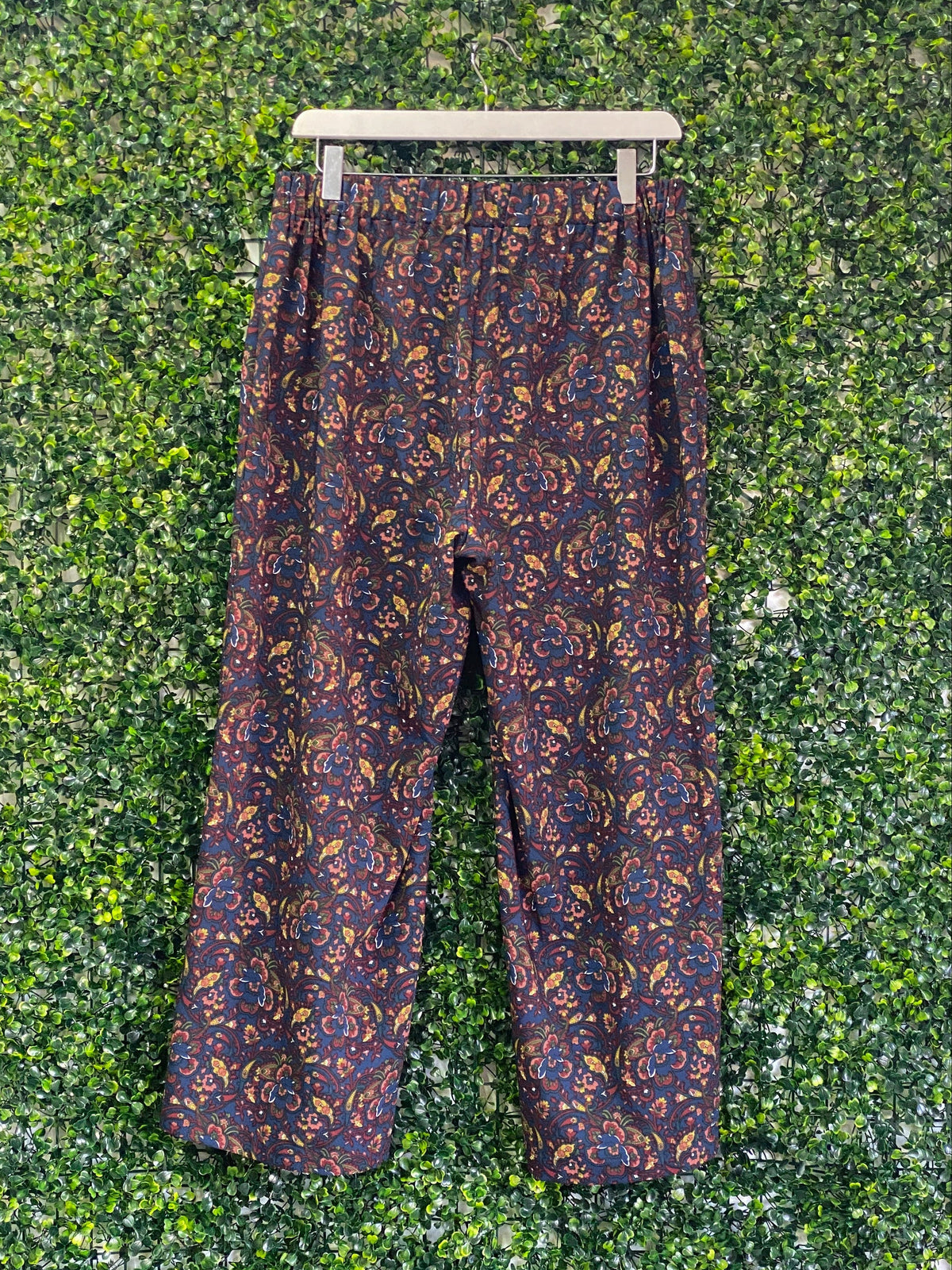 Edition Navy Paisley Cropped Pants — back