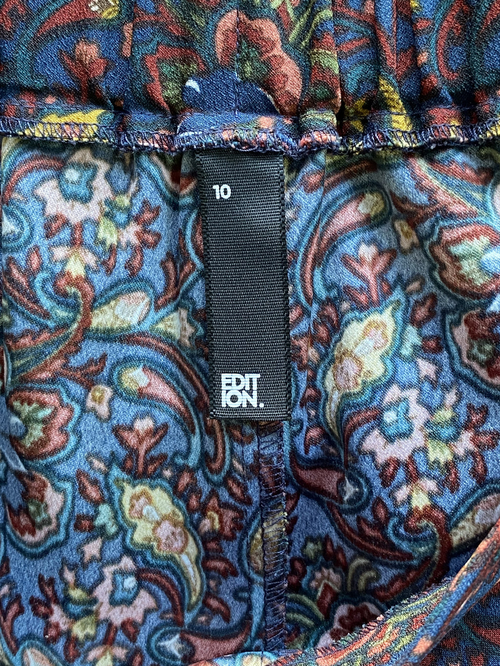 Edition Navy Paisley Cropped Pants — brand