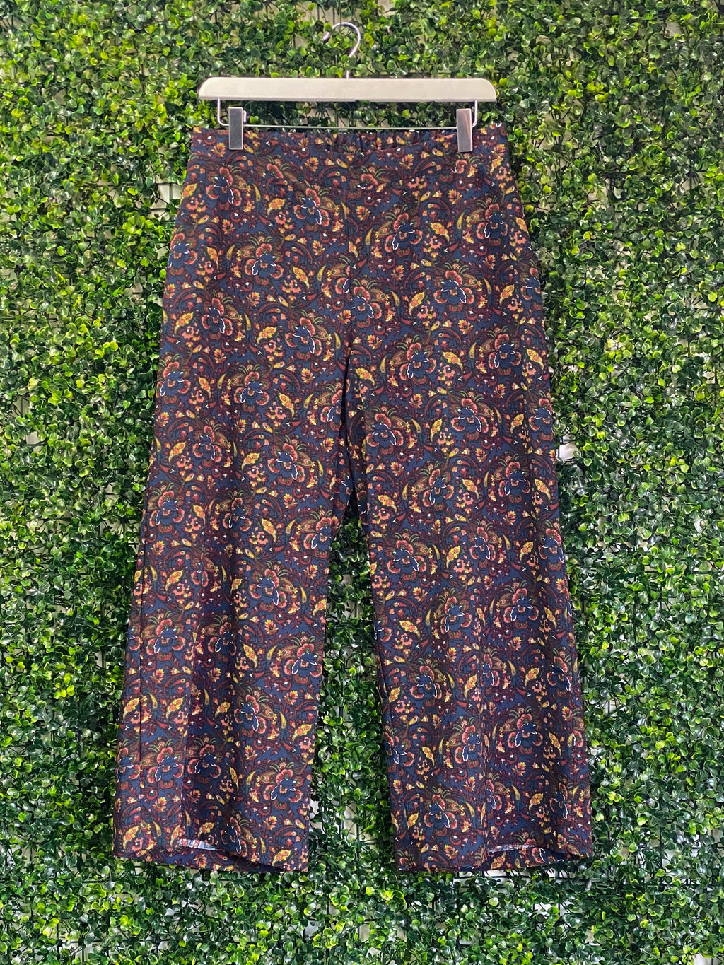 Edition Navy Paisley Cropped Pants — front