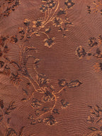 Brown Jacquard Floral Lace Trim Cami Top