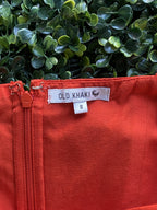 Old Khaki Coral Embroidered Cotton Jumpsuit — brand