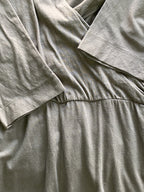 Zara Olive Taupe Wrap-Front Wide-Leg Jumpsuit — detail