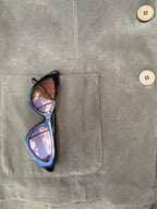 Olive Green Suede-Look Button Blazer
