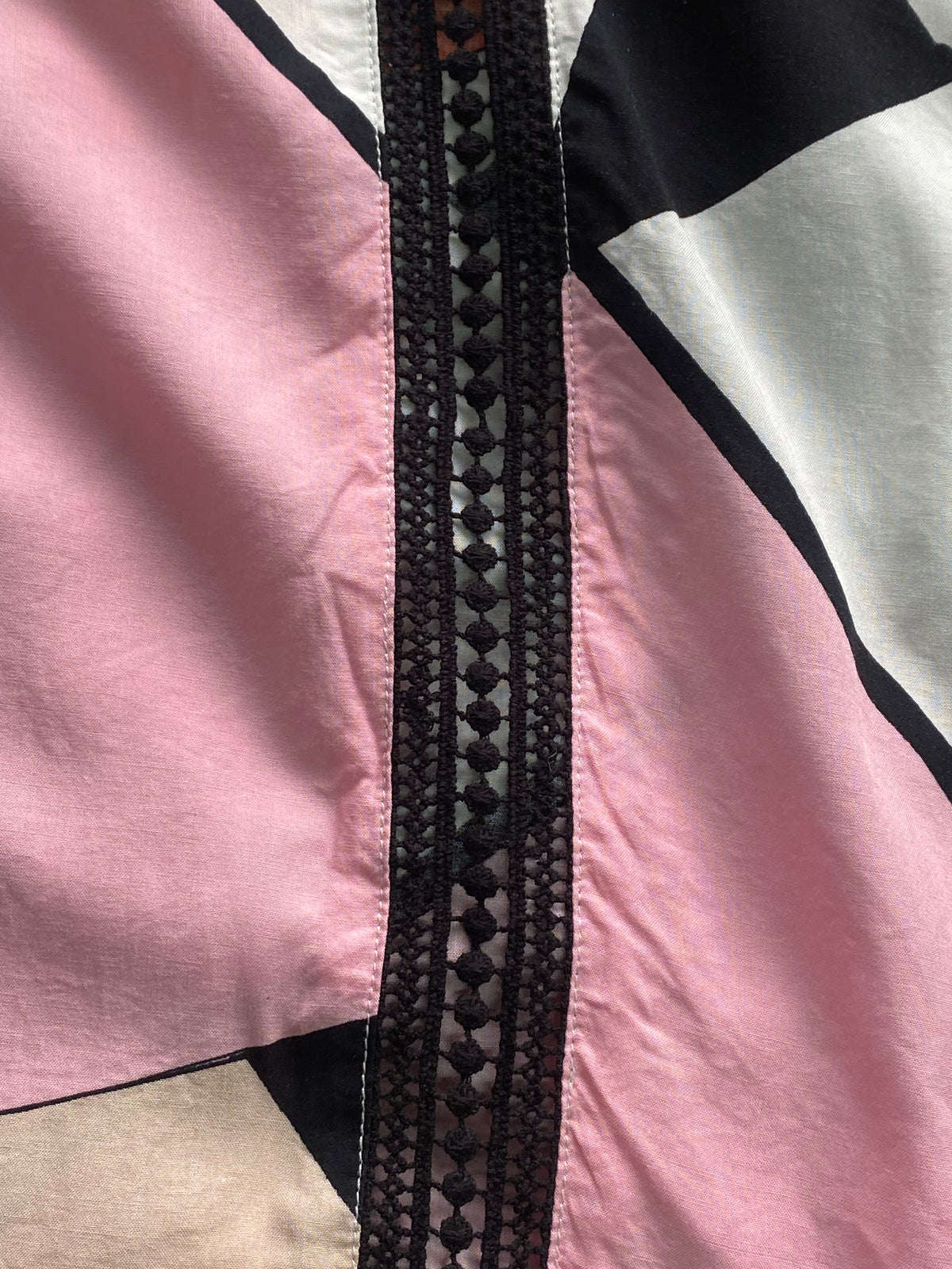 Studio.W Multicolour Geometric Tassel Kaftan Top — detail