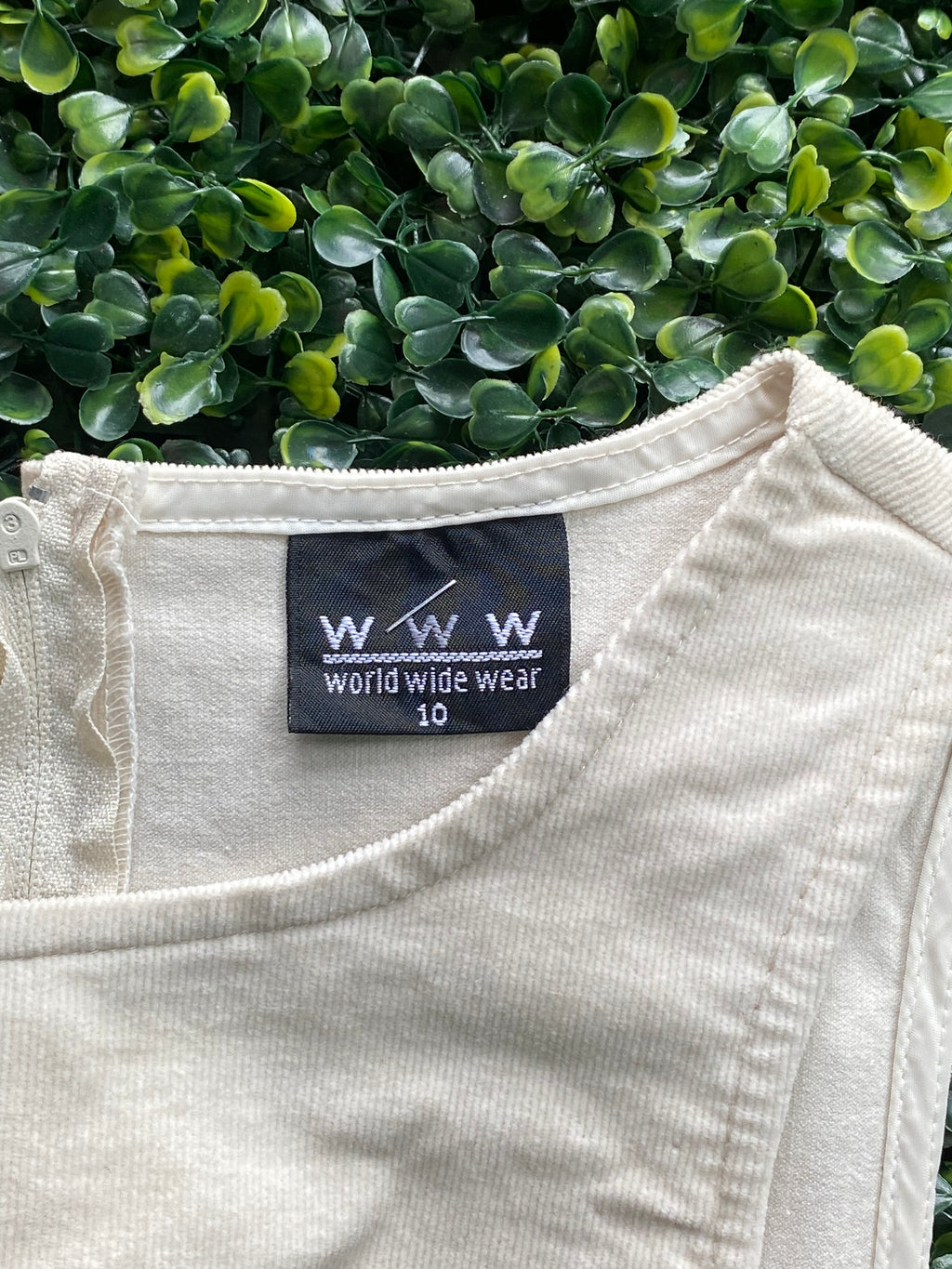 Worldwide Wear Cream Cotton Utility Jumpsuit — brand