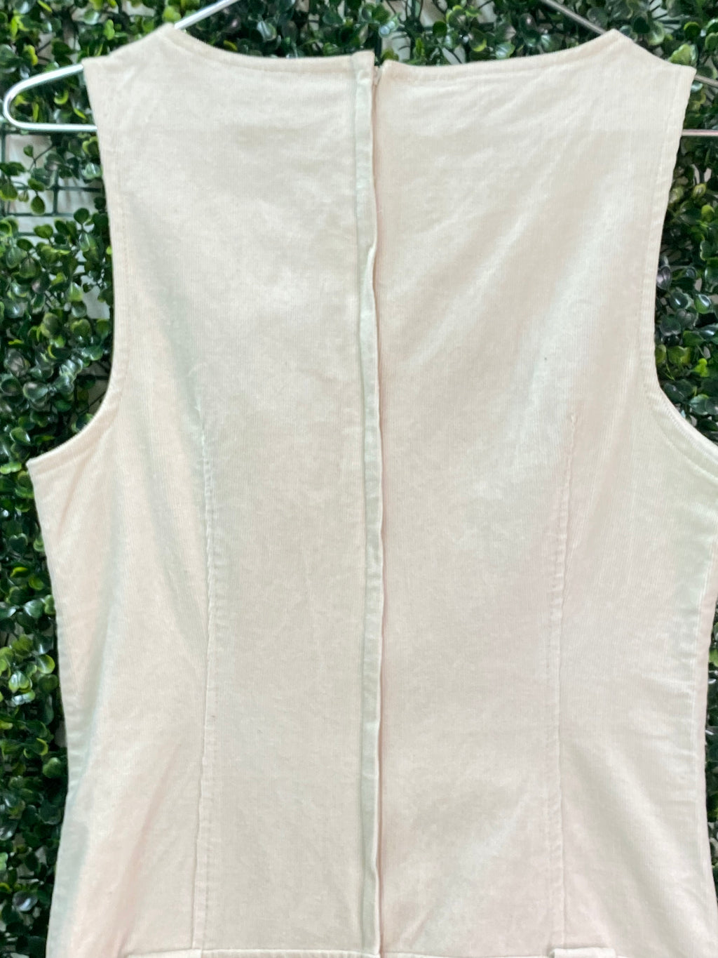 Worldwide Wear Cream Cotton Utility Jumpsuit — detail