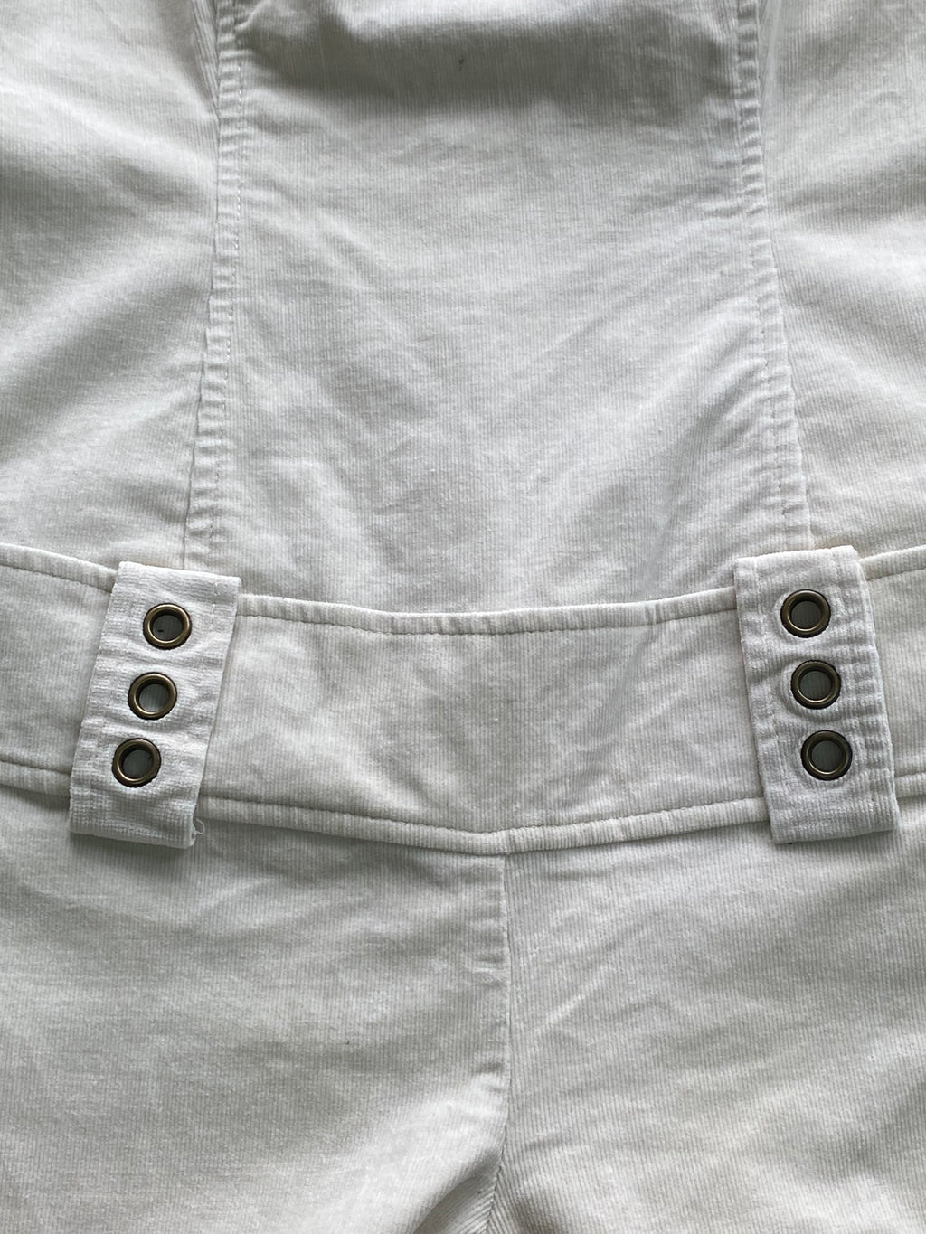 Worldwide Wear Cream Cotton Utility Jumpsuit — detail