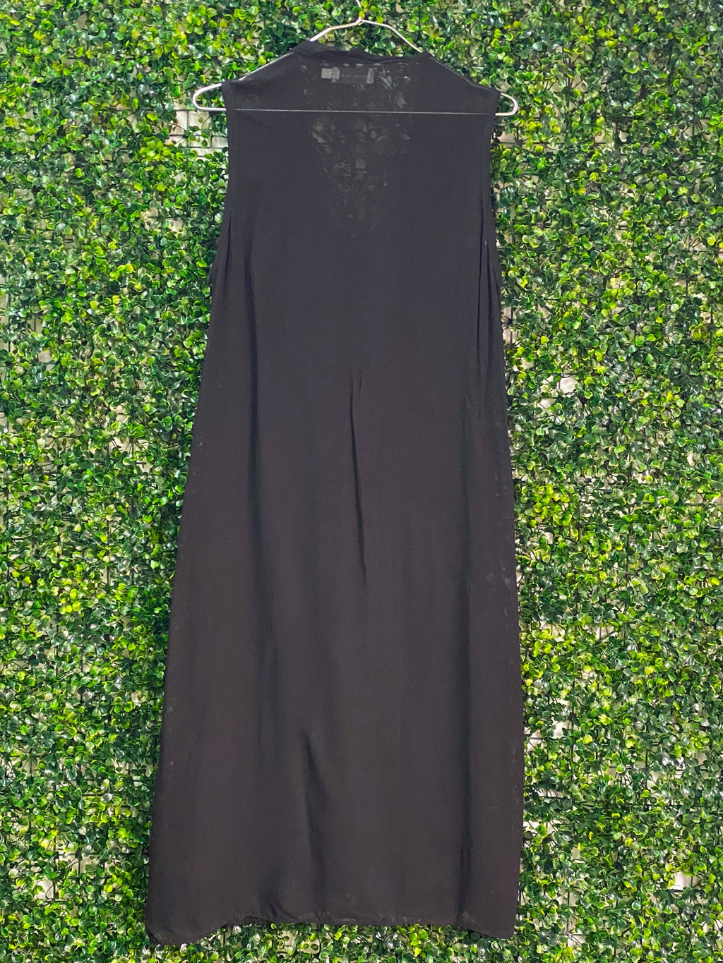 Milton Weiner Black Gathered Maxi Dress — back