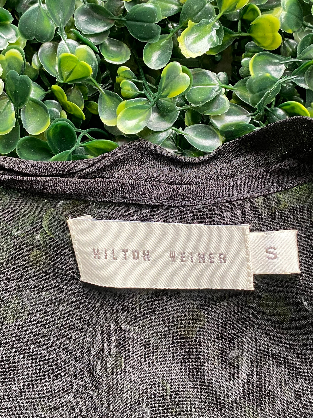 Milton Weiner Black Gathered Maxi Dress — brand