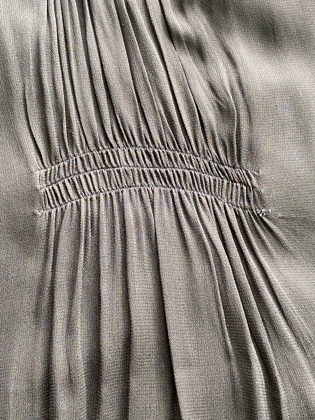Milton Weiner Black Gathered Maxi Dress — detail