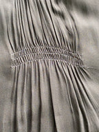 Milton Weiner Black Gathered Maxi Dress — detail